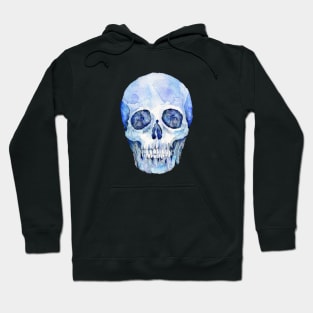 Halloween Watercolor Skull Horror Fan Hoodie